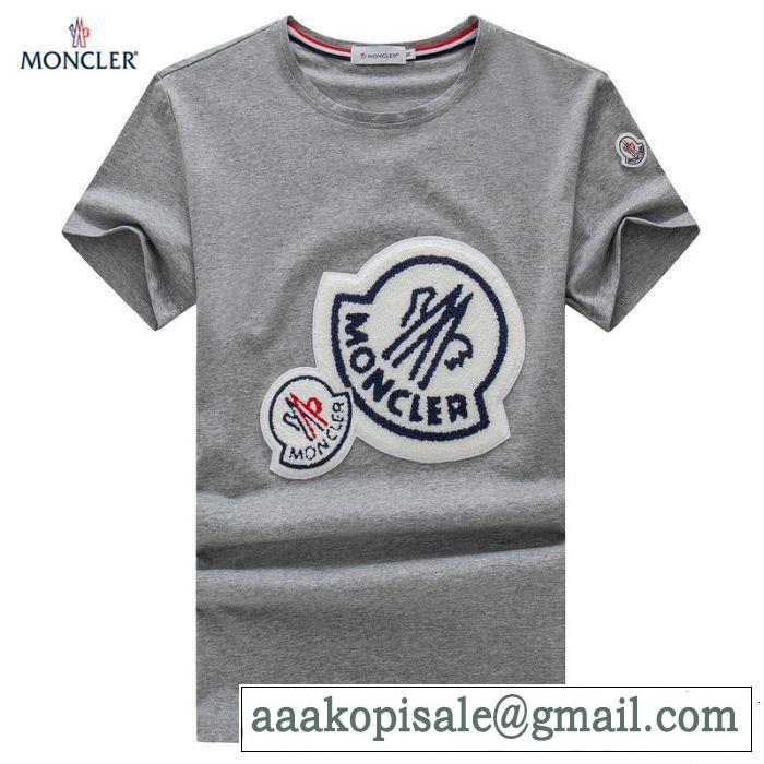 2019SSのトレンド商品 おしゃれデザインも大人気 モンクレール MONCLER Tシャツ/ティーシャツ 3色可選