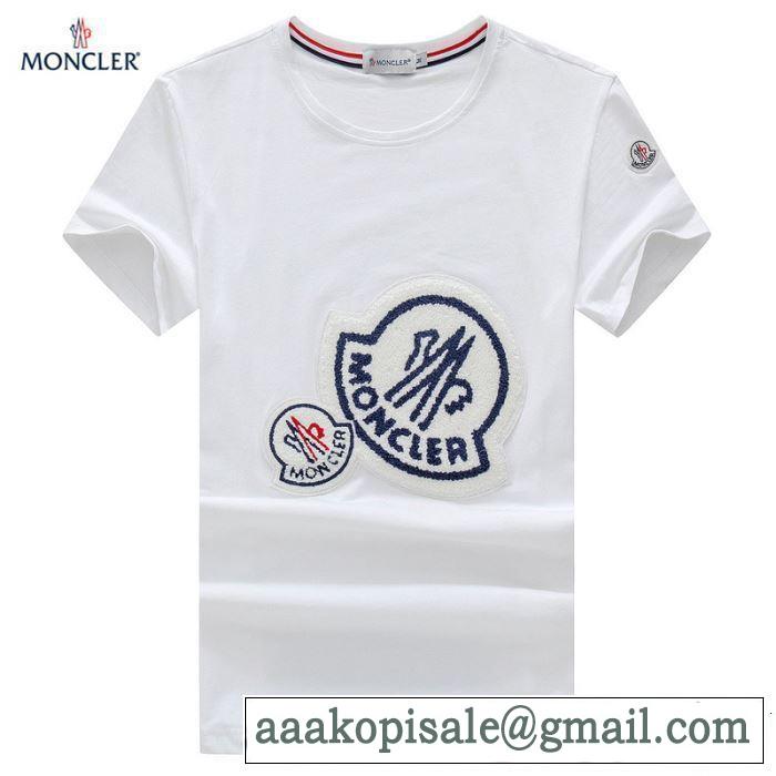 2019SSのトレンド商品 おしゃれデザインも大人気 モンクレール MONCLER Tシャツ/ティーシャツ 3色可選