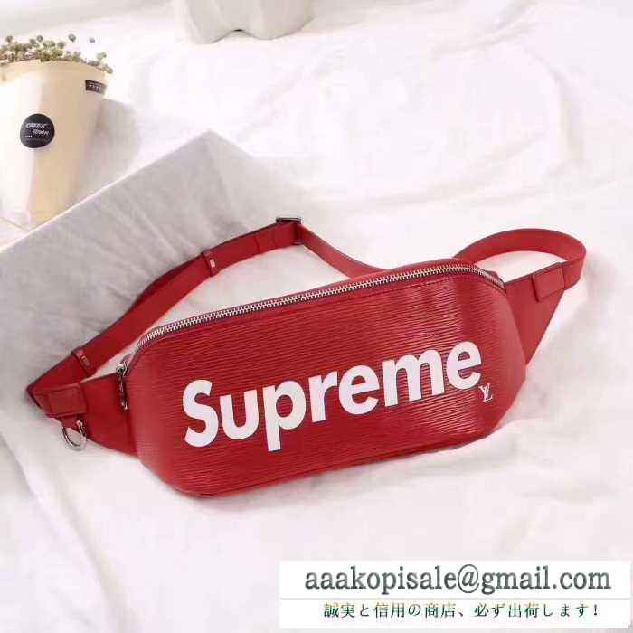 両手が自由で身軽になれる シュプリーム 偽物 ボディバッグ supreme ウエストポーチ レッド