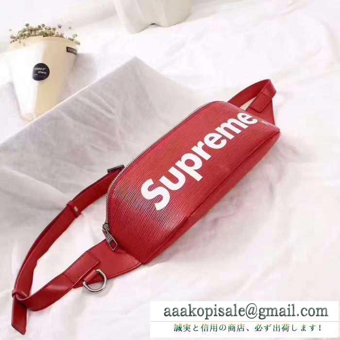 両手が自由で身軽になれる シュプリーム 偽物 ボディバッグ supreme ウエストポーチ レッド