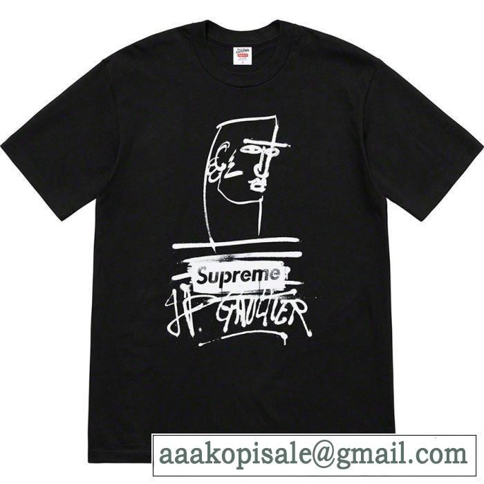 すっきりした印象に Tシャツ/半袖 2色可選 Supreme × Jean Paul Gaultier Tee 2019春夏は人気定番