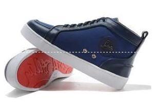 秋冬新作の人気なハイカット スタッズ エナメル レザーのクリスチャンルブタン 靴 メンズ CHRISTIAN LOUBOUTIN ネイビー スニーカー_クリスチャンルブタン CHRISTIAN LOUBOUTIN_ブランド コピー 激安(日本最大級)