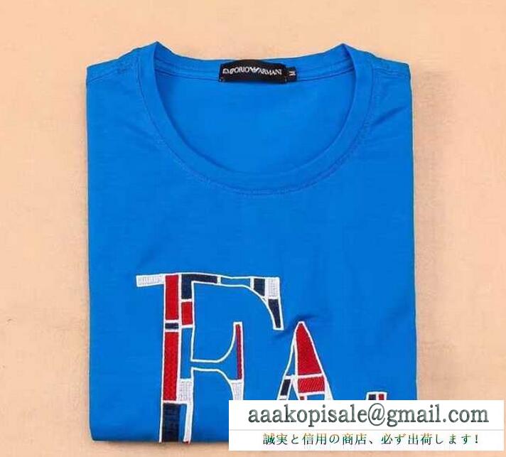 世界一流のARMANI アルマーニtシャツ新作 4色可選 春夏コレクションセール半袖tシャツ