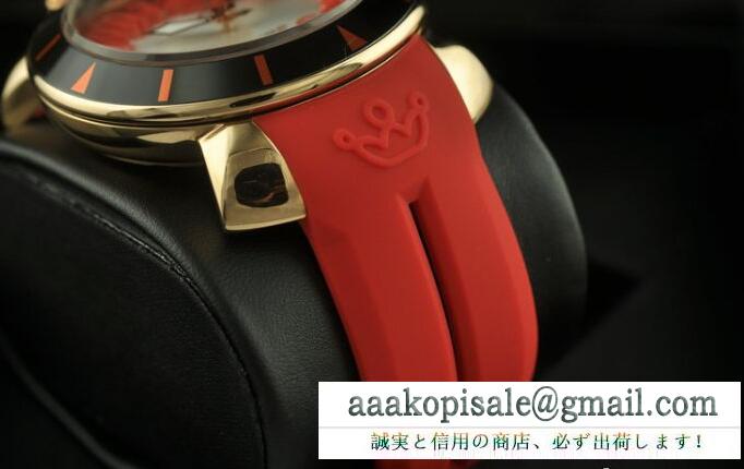 数量限定セールのマヌアーレ ガガミラノ 時計 レディース クロノグラフ クオーツ 6054.2 gaga milano 数字と日付表示の3針赤いウォッチ