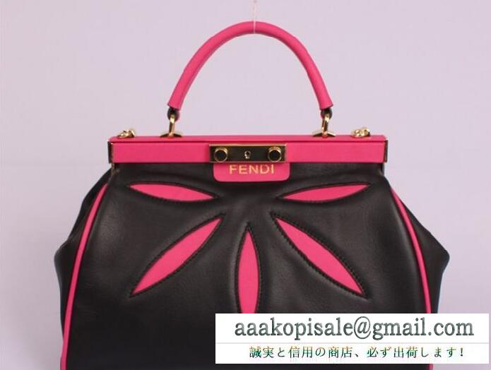 爆買い定番人気なFENDI 女性2wayハンドバッグ レッド色の大収納なフェンディ バッグ コピー
