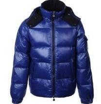 秋冬 モンクレール ダウン セール MONCLER 袖ロゴワッペン フード付き フルジップ ダウンブルゾン MAYA マヤ ブルー メンズダウンジャケット_モンクレール MONCLER_ブランド コピー 激安(日本最大級)