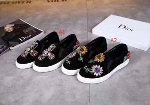 すべり防止 ディオール DIOR 2色可選 フラットシューズ...