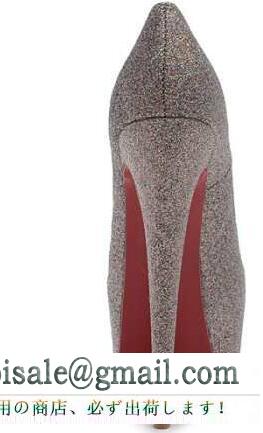 クリスチャンルブタン ピカピカしている シルバー christian louboutin レディース 高い踵 ハイヒールパンプス