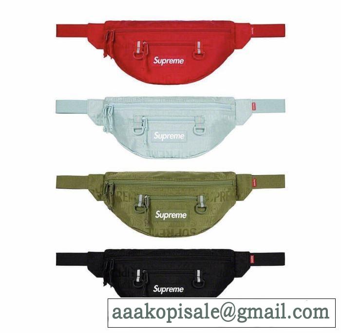 着るだけで上品なスタイル Supreme Waist Bag 19SS  4色可選  暑い今こそ活躍させたい！