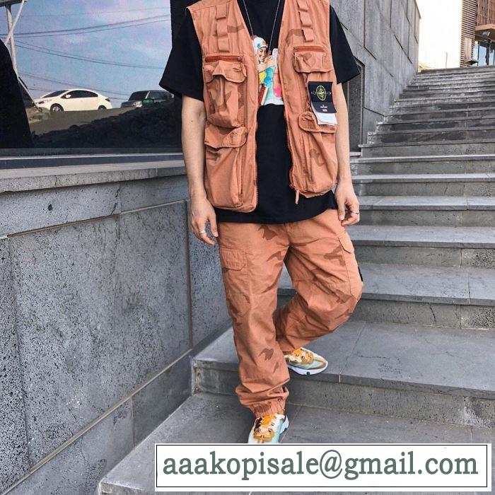 2色可選 スエットパンツ 今流行のストリート上品 Supreme 19SS Stone Island Camo Cargo Pant きちんと感をプラス