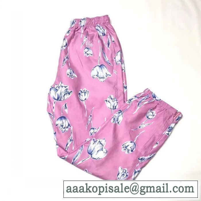 柔らかい印象に上質 Supreme  19SS Floral Silk Track Pant  3色可選 スエットパンツ上品な涼やかさある印象に