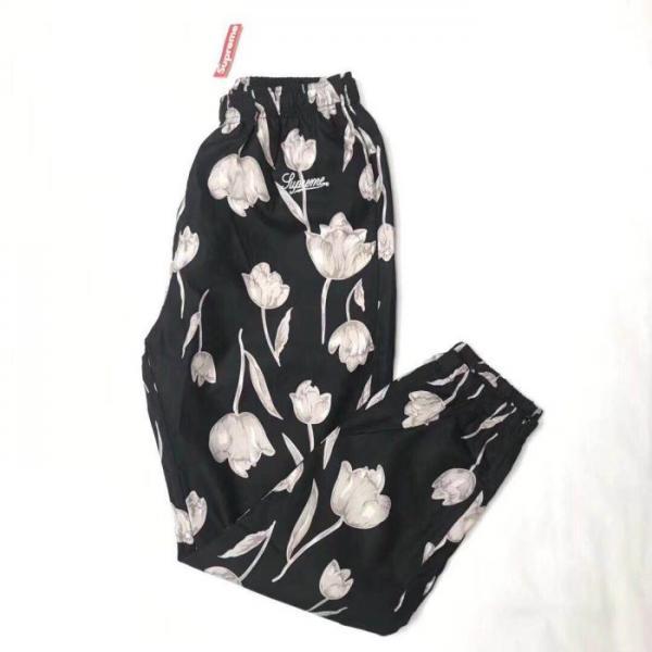 柔らかい印象に上質 Supreme  19SS Floral Silk Track Pant  3色可選 スエットパンツ上品な涼やかさある印象に_ブランド ジーンズ_メンズファッション_スーパーコピーブランド激安通販 専門店  