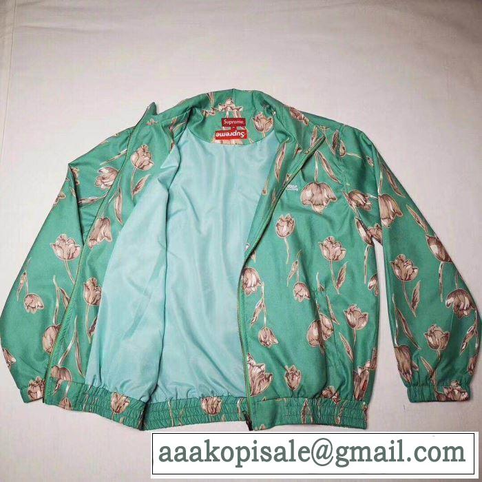こだわりのコート 19ss Floral Silk Track Jacket Pant爽やかカジュアル人気 2色可選  柔らかい印象に上質