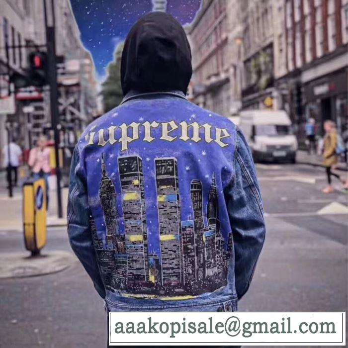 すっきりした印象に Sup 19SS Supreme New York Jacketおしゃれ上級者に挑戦  2色可選 デニムジャケット