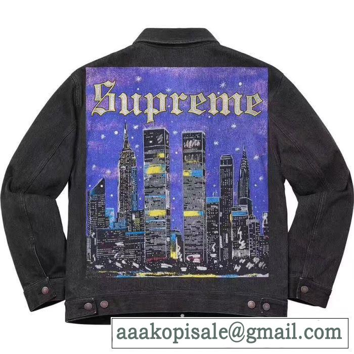 すっきりした印象に Sup 19SS Supreme New York Jacketおしゃれ上級者に挑戦  2色可選 デニムジャケット