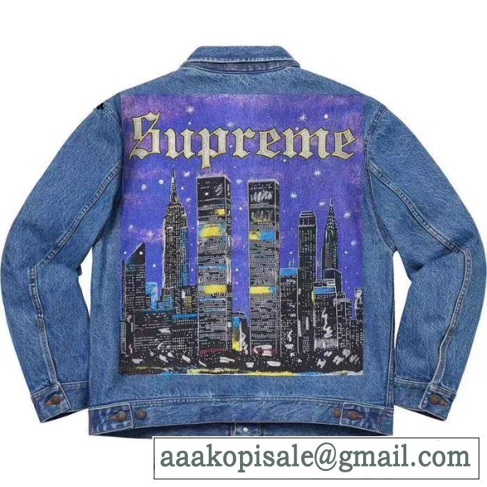 すっきりした印象に Sup 19SS Supreme New York Jacketおしゃれ上級者に挑戦  2色可選 デニムジャケット