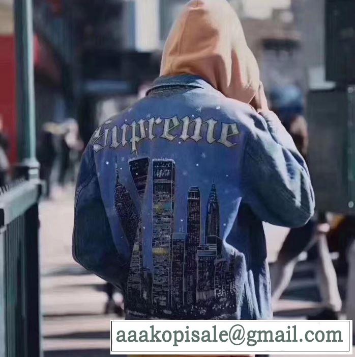 すっきりした印象に Sup 19SS Supreme New York Jacketおしゃれ上級者に挑戦  2色可選 デニムジャケット