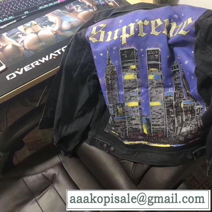 すっきりした印象に Sup 19SS Supreme New York Jacketおしゃれ上級者に挑戦  2色可選 デニムジャケット