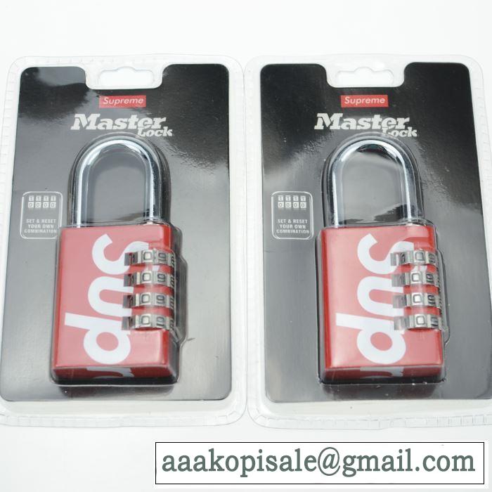 オススメしたい最新注目ファション 暗号錠 2色可選  Supreme 19SS Master Lock Numeric  夏らしい季節感