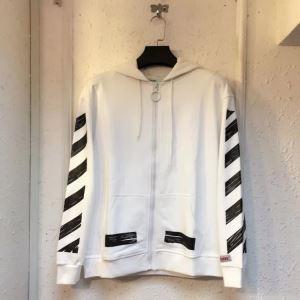 シンプルなOFF WHITE オフホワイト通販コピージップパーカージャケットアウターブランドアイコンプリント