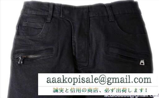 しっかり伸縮が効いたバルマンデニムメンズデニムパンツ balmain ストレッチ スキニー