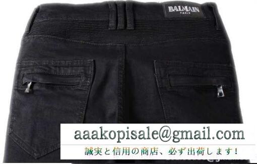 しっかり伸縮が効いたバルマンデニムメンズデニムパンツ balmain ストレッチ スキニー