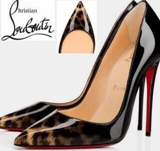 女子力アップルブタンパンプスコピーCHRISTIAN LOUBOUTINレディースエナメルカモフラージュ柄ハイヒール通勤パーティー