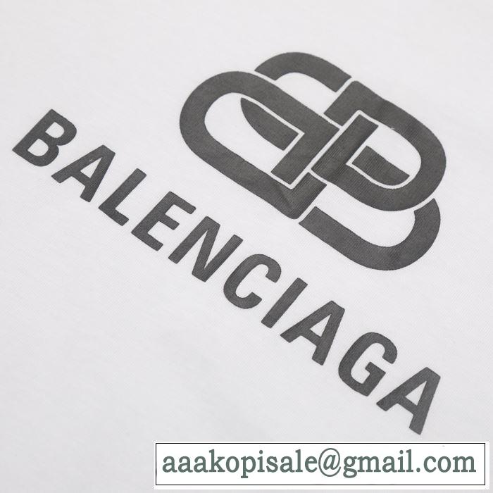 バレンシアガ BALENCIAGA 注目度が高まり最新コレクション2019春夏トレンドアイテム  多色可選 半袖Tシャツ 夏にぴったり上品