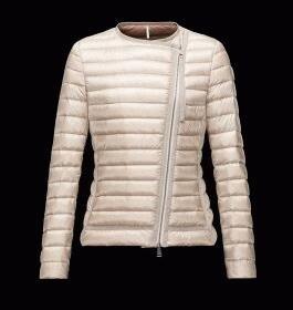 シンプルなモンクレールレディースダウンジャケットMONCLER AMY ノーカラーダウンアウターベージュ