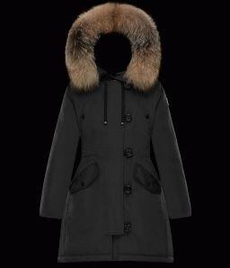 フェミニンなMONCLER AREDHEL ダウンコートモンクレールレディースダウンジャケットロングファー付きフード
