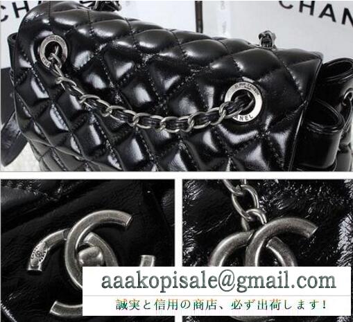 カワイイ chanel バッグマットラッセ ココマックリュックサック バックパック 黒 ブラック