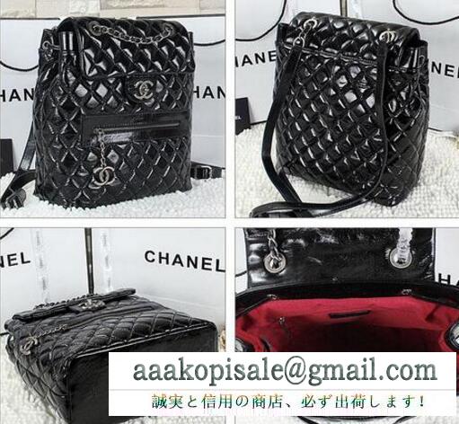 カワイイ chanel バッグマットラッセ ココマックリュックサック バックパック 黒 ブラック