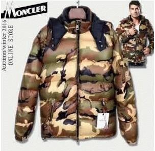 格好いい MONCLER モンクレールメンズダウンジャケット迷彩 ダウンアウターカモフラージュフード付き