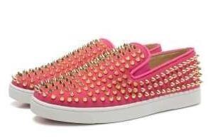 再入荷CHRISTIAN LOUBOUTINクリスチャンルブタンスニーカーコピー メンズ　靴　シューズ　カジュアル　スパイク　ローズレッド　