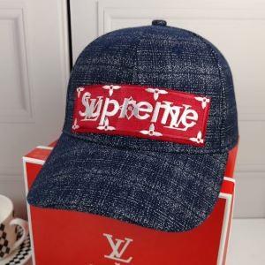 爆買い新作2018SUPREMEシュプリームキャップ激安　ベースボールキャップ帽子　ルイヴィトンＸシュプリーム激安　ブラック　ネイビー