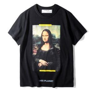 Off-Whiteオフホワイト激安激安Ｔシャツ　メンズ クルーネック Ｔシャツ/MONALISA S/S T-SHIRT モナリザ　　ブラック　ホワイト