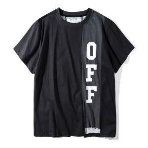 高いデザインのOff-WhiteオフホワイトＴシャツコピーのメンズのブラックのクルーネック半袖Tシャツ激安激安
