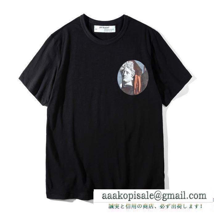 絵画をプリントされたOff-WhiteオフホワイトTシャツ偽物CARAVAGGIO s/s tee 0maa002s1818メンズのトップスのクルーネック半袖tシャツコピー 