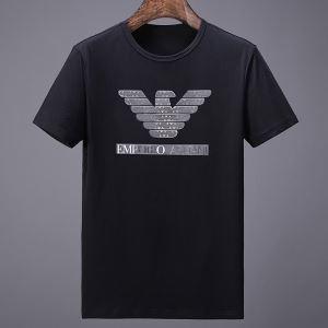 人気注目アイテムのARMANIアルマーニ通販メンズ半袖クルーネックＴシャツ激安ブラック、ホワイト2色可選