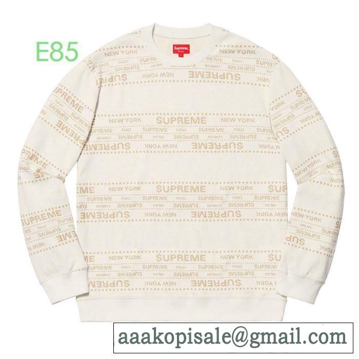 絶妙な大人っぽさと遊び心 Supreme 19aw Metallic Jacquard Crewneck 3色可選 プルオーバーパーカー 今年らしいおすすめ新品