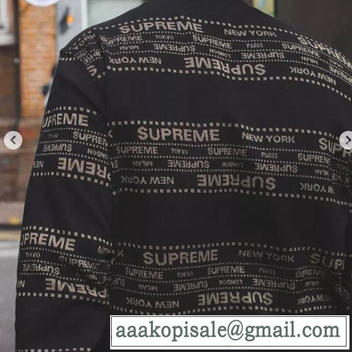 絶妙な大人っぽさと遊び心 Supreme 19aw Metallic Jacquard Crewneck 3色可選 プルオーバーパーカー 今年らしいおすすめ新品