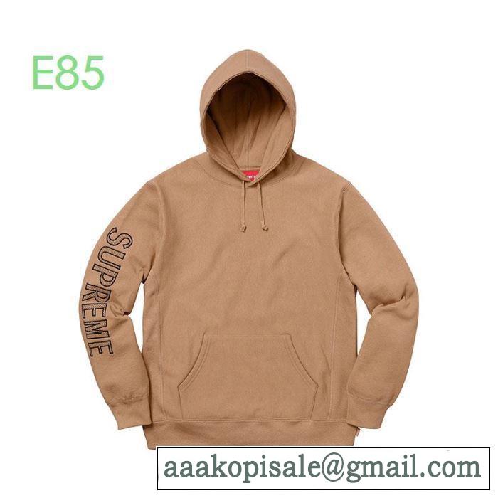 バーパーカーSupreme 19-20AW Sleeve Embroidery Hooded 3色可選 大胆なチェックの人気トレンド
