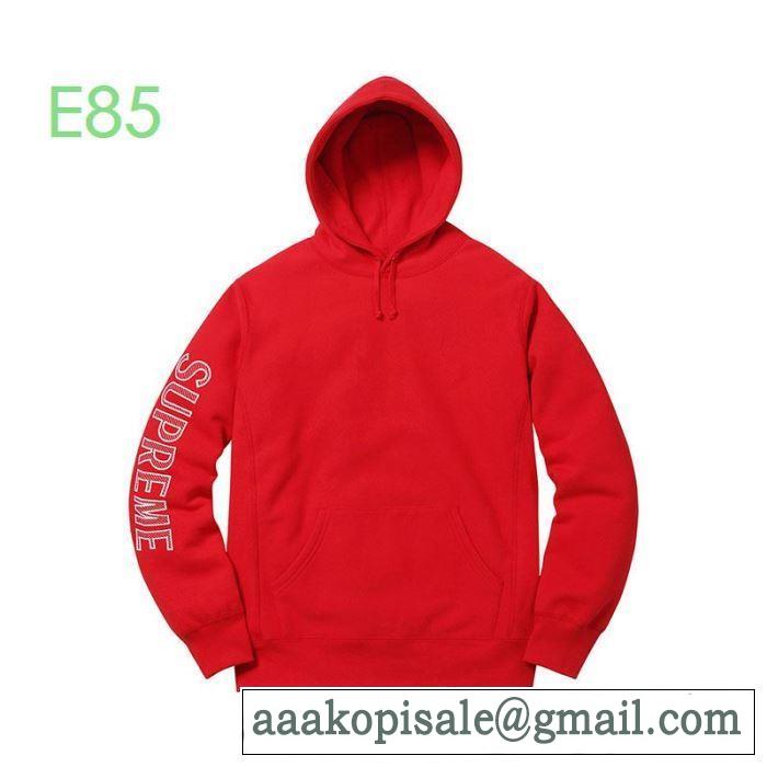バーパーカーSupreme 19-20AW Sleeve Embroidery Hooded 3色可選 大胆なチェックの人気トレンド