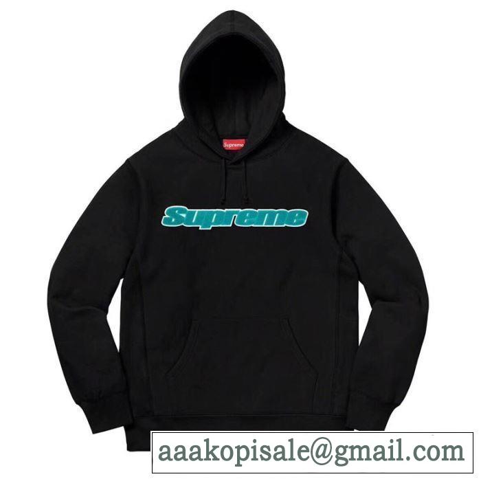 【2019秋冬】の注目トレンド SUPREME CHENILLE LOGO HOODED 3色可選  パーカー  今季トレンドをうまく取り