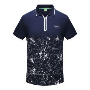 よい着心地にHUGO BOSSヒューゴボス通販ファッションプリントされたビジネス用メンズポロ半袖Ｔシャツ激安