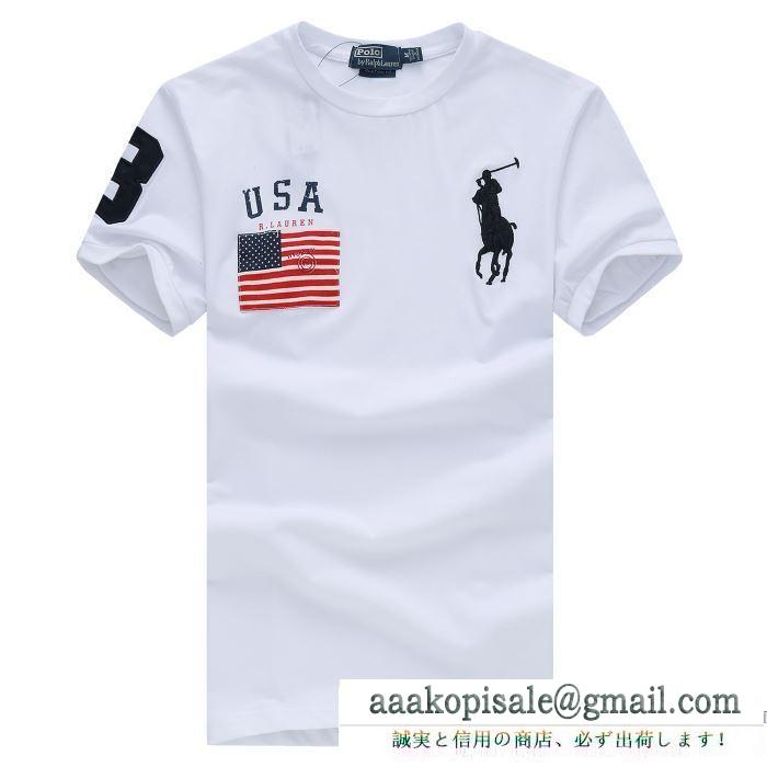 日本限定素材のPolo ralph laurenポロラルフローレンbig pony cotton jersey t-shirt (323690087)のメンズクルーネック半袖tシャツ