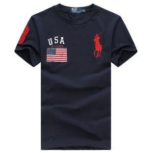 日本限定素材のPolo Ralph LaurenポロラルフローレンBig Pony Cotton Jersey T-Shirt (323690087)のメンズクルーネック半袖Tシャツ