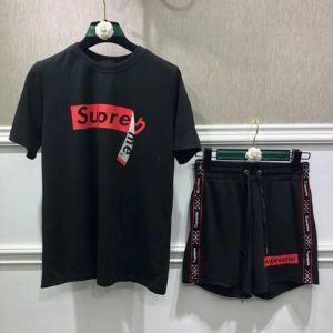 人気！国内関税込Supremeシュプリーム Ｔシャツ コピー 半袖 2点セット ショット パンツ メンズ バスケットボール 服 吸汗速乾