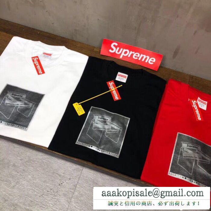 爆買い最新作シュプリーム通販コピーSUPREMEメンズクルーネック半袖Tシャツプリント限定販売モデル