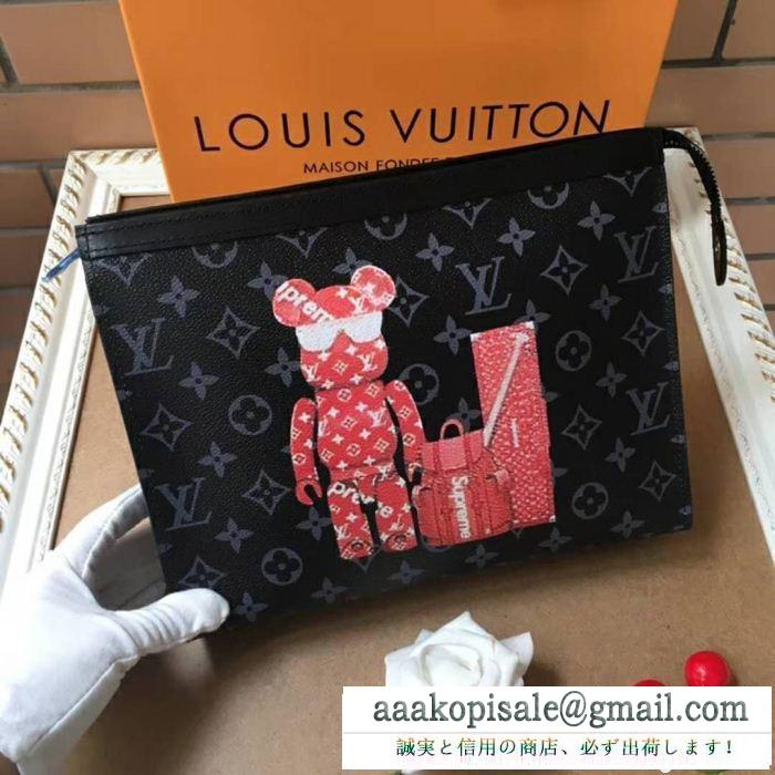 使い勝手的にルイヴィトン偽物クラッチバッグLOUIS vuittonビジネス用メンズバッグ本革ロゴプリント